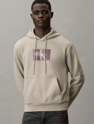 Мужское худи на флисе Calvin Klein с логотипом 1159862200 (Бежевый XL)