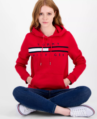 Женское худи Tommy Hilfiger на флисе 1159862519 (Красный S)