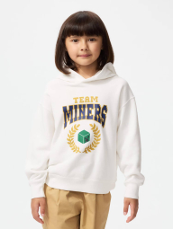 Худі Minecraft UNIQLO з капюшоном 1159862529 (Білий 9-10) на зріст 135-145 см