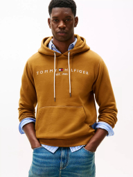Мужское худи на флисе Tommy Hilfiger с логотипом 1159862912 (Коричневый M)