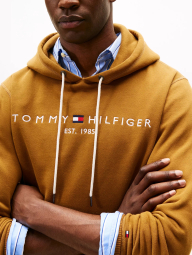 Мужское худи на флисе Tommy Hilfiger с логотипом 1159862912 (Коричневый M)