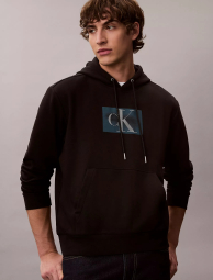 Мужское худи на флисе Calvin Klein с логотипом 1159862985 (Черный L)