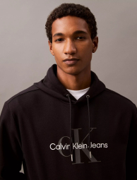 Мужское худи на флисе Calvin Klein с логотипом 1159862986 (Черный M)