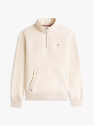 Мужская толстовка с полумолнией Tommy Hilfiger на флисе 1159863142 (Молочный XL)