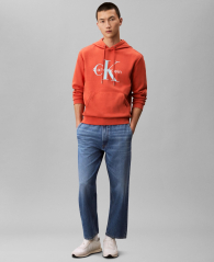 Мужское худи на флисе Calvin Klein с логотипом 1159863865 (Оранжевый XXL)