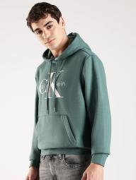 Мужское худи на флисе Calvin Klein с логотипом 1159864750 (Зеленый XS)