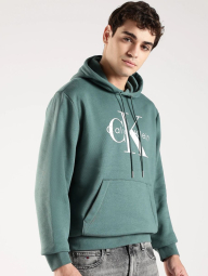 Мужское худи на флисе Calvin Klein с логотипом 1159864750 (Зеленый XS)