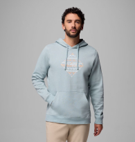 Чоловічий худі на флісі Columbia з принтом 1159865087 (Блакитний XL)