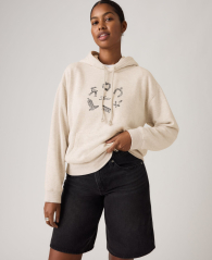 Женское худи Levi's на флисе 1159865147 (Бежевый S)