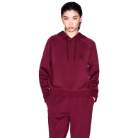 Женское худи Armani Exchange с логотипом из страз 1159881246 (Бордовый XL)