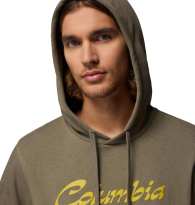 Чоловічий худі на флісі Columbia з принтом 1162700281 (Зелений 4X)