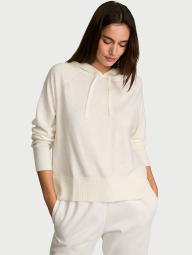 Женсокое вязаное худи Victoria's Secret 1162841376 (Молочный S)