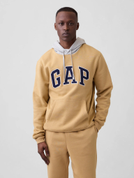 Чоловічий худі GAP на флісі 1162977899 (Бежевий/Сірий M)