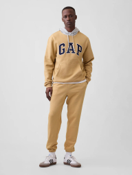 Мужское худи GAP на флисе 1162976932 (Бежевый/Серый XL)
