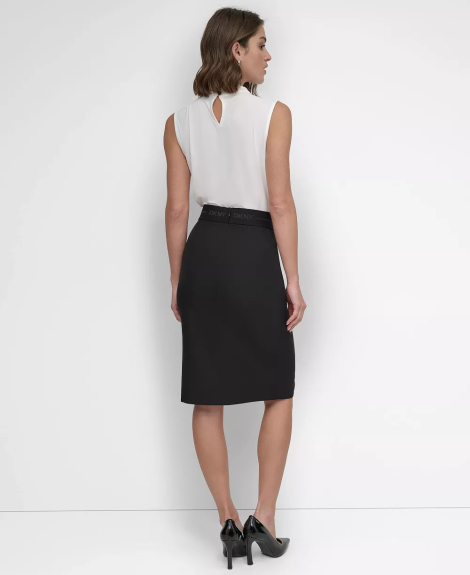 Стильна спідниця-олівець DKNY з розрізом спереду 1159839791 (Чорний 8)
