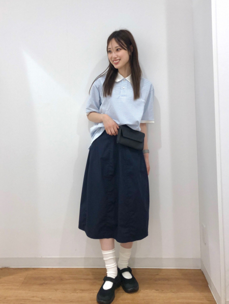 Женская юбка UNIQLO миди 1159842807 (Синий S)
