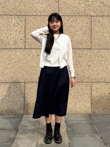 Женская юбка UNIQLO миди 1159842807 (Синий S)