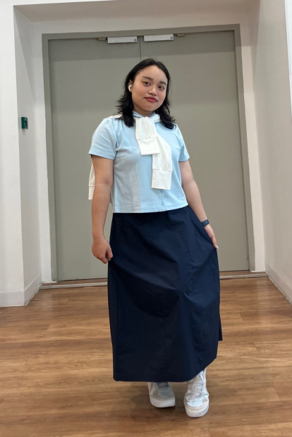 Женская юбка UNIQLO миди 1159842807 (Синий S)