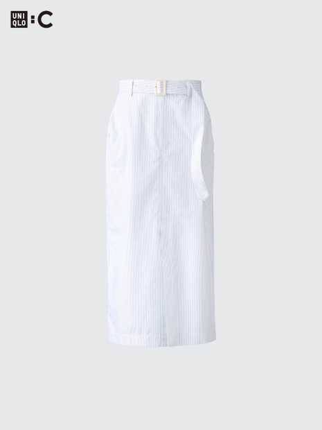 Женская юбка UNIQLO с поясом 1159842988 (Белый 25)