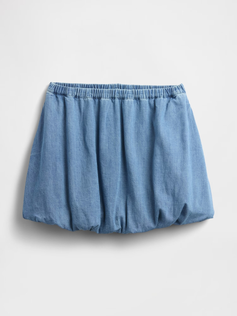 Джинсова спідниця-балон GAP міні 1159848120 (Блакитний S)