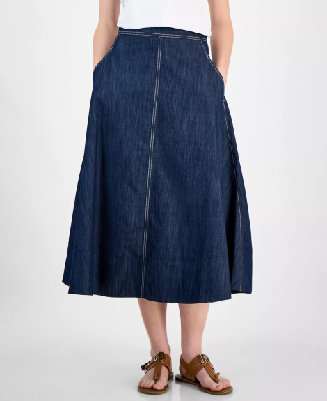 Женская джинсовая юбка-миди Tommy Hilfiger 1159849809 (Синий M)