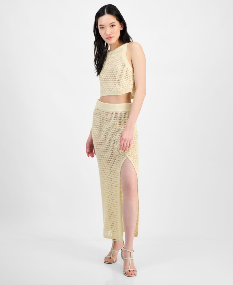 В'язана жіноча спідниця GUESS 1159850162 (Бежевий L)