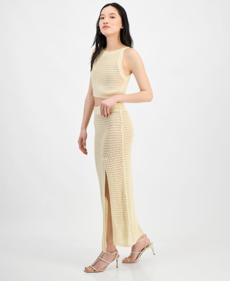 В'язана жіноча спідниця GUESS 1159850162 (Бежевий L)