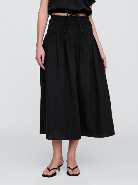 Женская юбка миди GAP 1159850878 (Черный M)