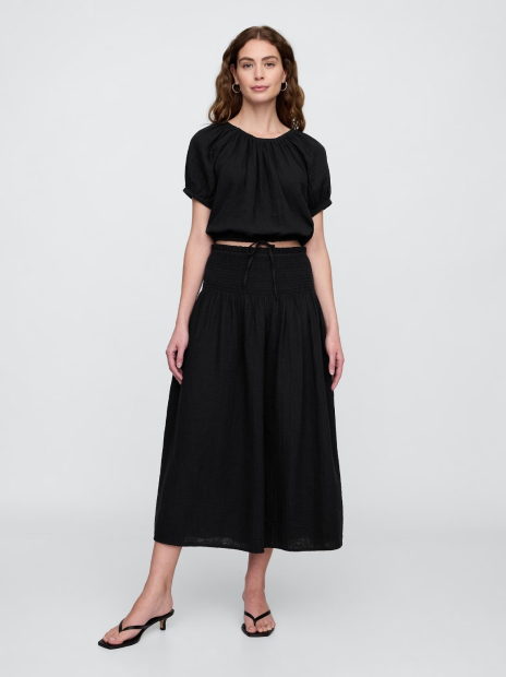 Женская юбка миди GAP 1159850878 (Черный M)