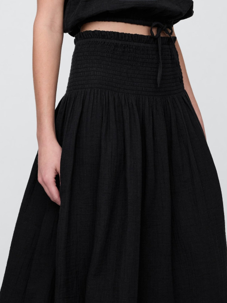 Женская юбка миди GAP 1159850878 (Черный M)