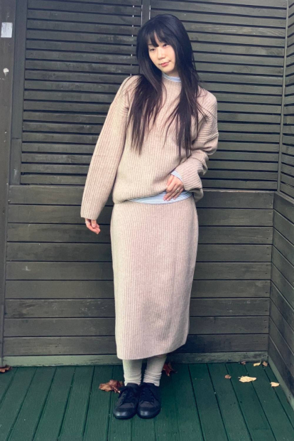 Женская вязаная юбка 3D Knit UNIQLO 1159851125 (Бежевый M)