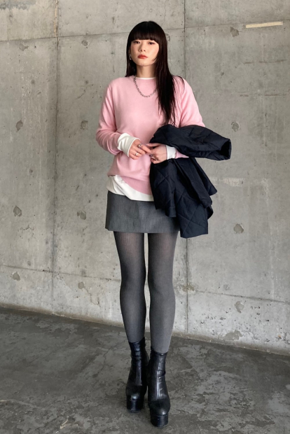 Юбка со вшитыми шортами UNIQLO в клетку 1159851466 (Серый L)