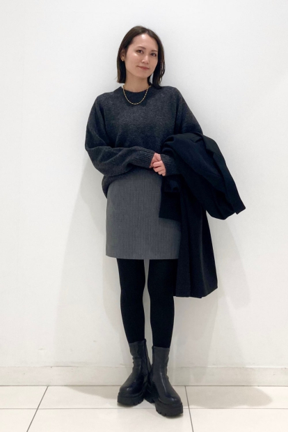 Юбка со вшитыми шортами UNIQLO в клетку 1159851466 (Серый L)