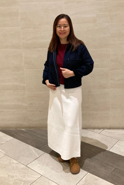 Вязаная эластичная юбка UNIQLO 1159851823 (Белый S)