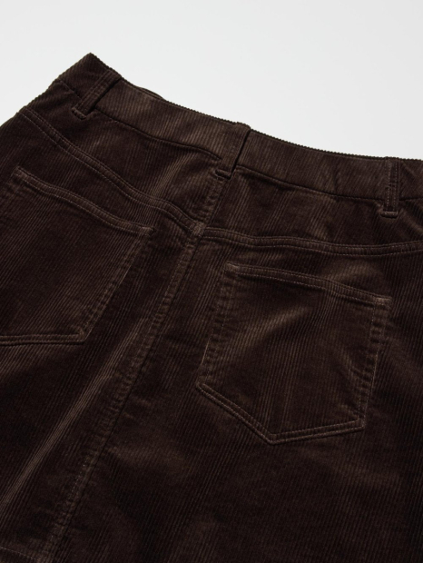 Женская вельветовая мини-юбка UNIQLO 1159851830 (Коричневый L)