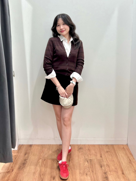 Женская вельветовая мини-юбка UNIQLO 1159851830 (Коричневый L)