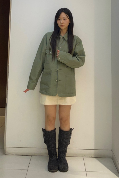 Женская вельветовая мини-юбка UNIQLO 1159854893 (Молочный L)