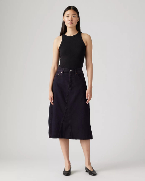 Женская джинсовая юбка-миди Levi's 1159852700 (Черный 25)