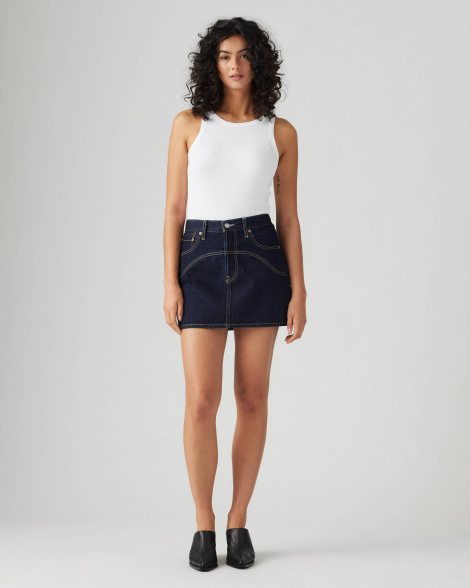 Джинсовая юбка Levi's мини 1159853278 (Синий 25)