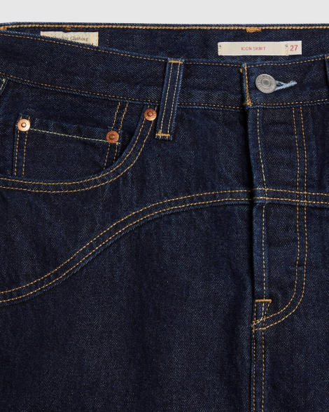 Джинсовая юбка Levi's мини 1159853278 (Синий 25)