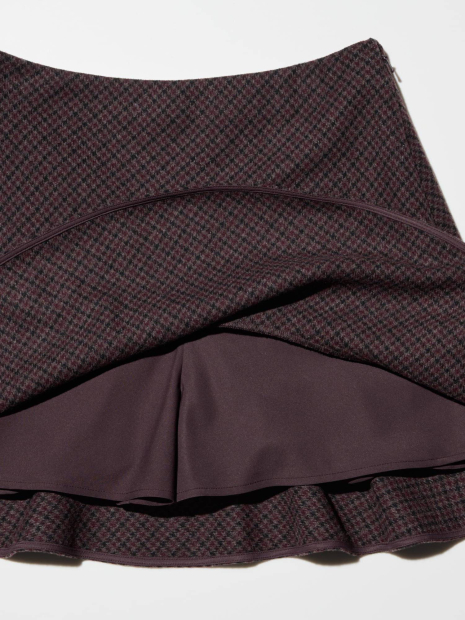 Юбка-шорты UNIQLO из смеси шерсти 1159855179 (Коричневый S)