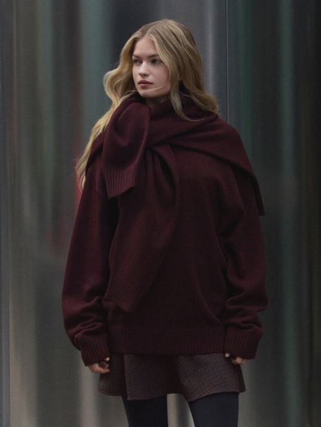 Юбка-шорты UNIQLO из смеси шерсти 1159855179 (Коричневый S)