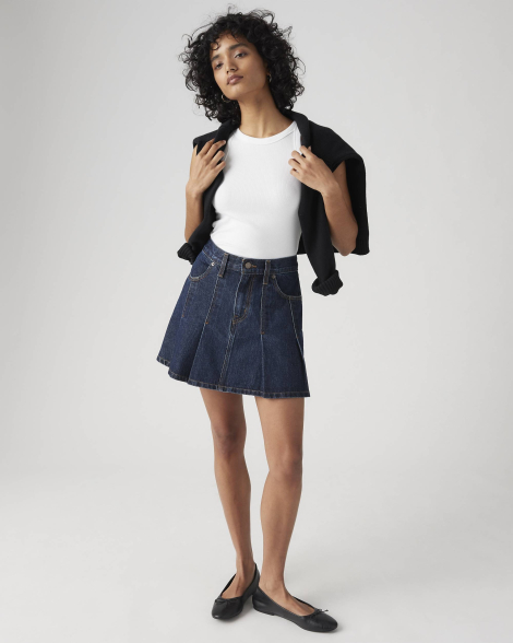 Жіноча спідниця джинсова Levi's міні 1159857198 (Синій 30)