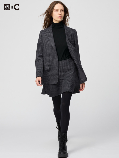 Спідниця-шорти UNIQLO із суміші вовни 1159857341 (Сірий S)