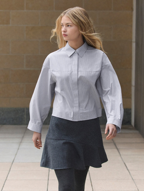 Спідниця-шорти UNIQLO із суміші вовни 1159857341 (Сірий S)