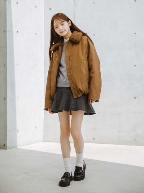 Спідниця-шорти UNIQLO із суміші вовни 1159857341 (Сірий S)