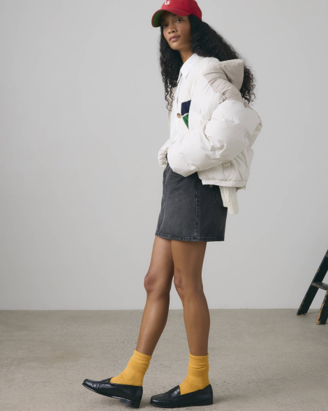 Джинсовая юбка Levi's мини 1159857385 (Серый 28)