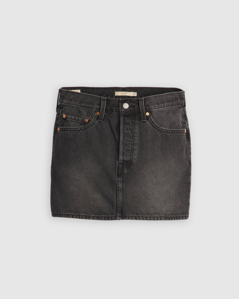 Джинсовая юбка Levi's мини 1159857385 (Серый 28)
