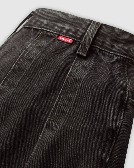 Плиссированная джинсовая юбка Levi's мини 1159858058 (Черный 26)