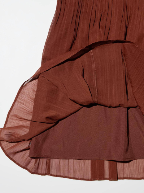 Многоярусная юбка из шифона UNIQLO 1159858297 (Коричневый L)